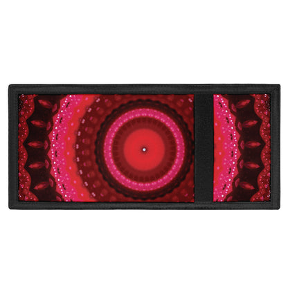 Red Kaleidoscope Print Trifold Wallet