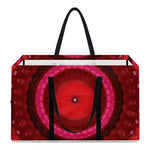 Red Kaleidoscope Print Utility Tote Bag