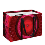 Red Kaleidoscope Print Utility Tote Bag
