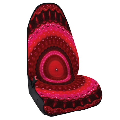 Red Kaleidoscope Print Waterproof Car Seat Cover