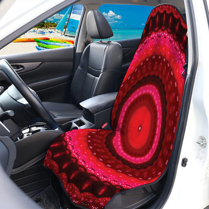 Red Kaleidoscope Print Waterproof Car Seat Cover