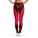 Red Kaleidoscope Print Women's Leggings