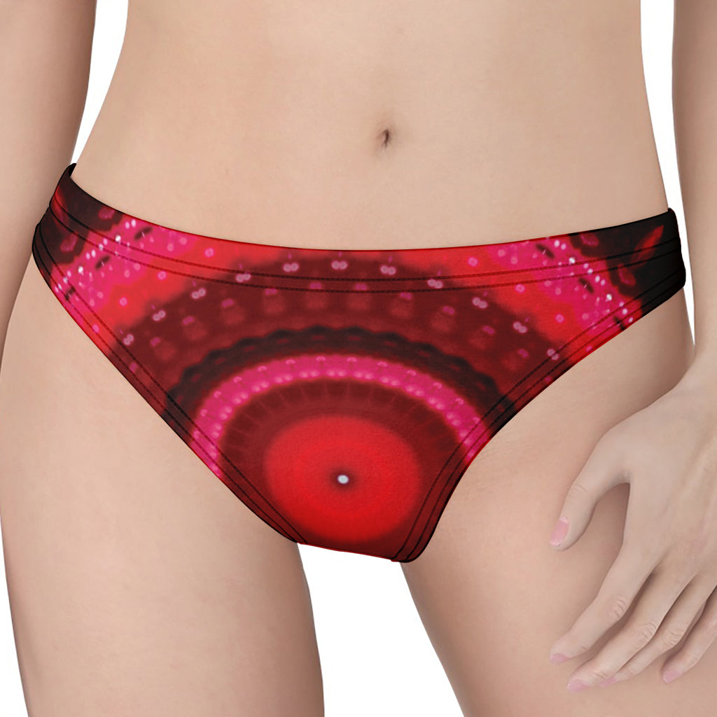 Red Kaleidoscope Print Women's Thong