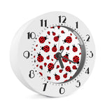 Red Ladybug Pattern Print Alarm Clock