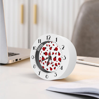 Red Ladybug Pattern Print Alarm Clock