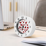 Red Ladybug Pattern Print Alarm Clock