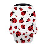 Red Ladybug Pattern Print Baby Seat Cover
