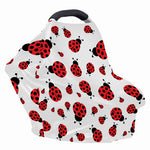 Red Ladybug Pattern Print Baby Seat Cover