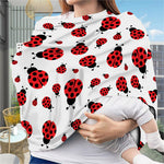 Red Ladybug Pattern Print Baby Seat Cover