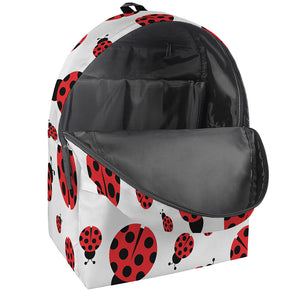 Red Ladybug Pattern Print Backpack