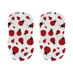 Red Ladybug Pattern Print Bar Stool Covers
