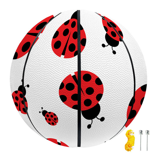 Red Ladybug Pattern Print Basketball
