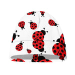 Red Ladybug Pattern Print Beanie