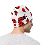 Red Ladybug Pattern Print Beanie