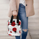 Red Ladybug Pattern Print Bible Tote Bag