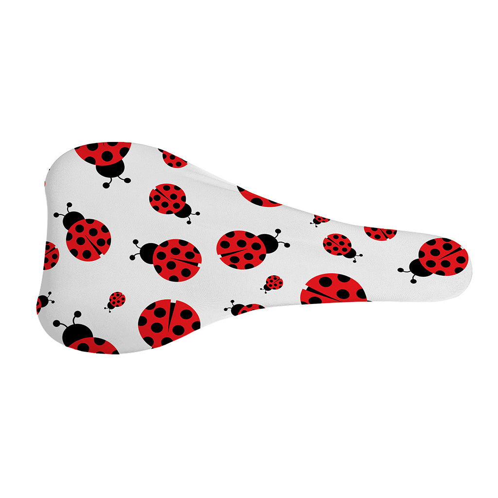 Red Ladybug Pattern Print Bicycle Seat Cover