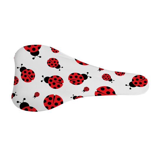 Red Ladybug Pattern Print Bicycle Seat Cover