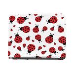 Red Ladybug Pattern Print Bifold Wallet