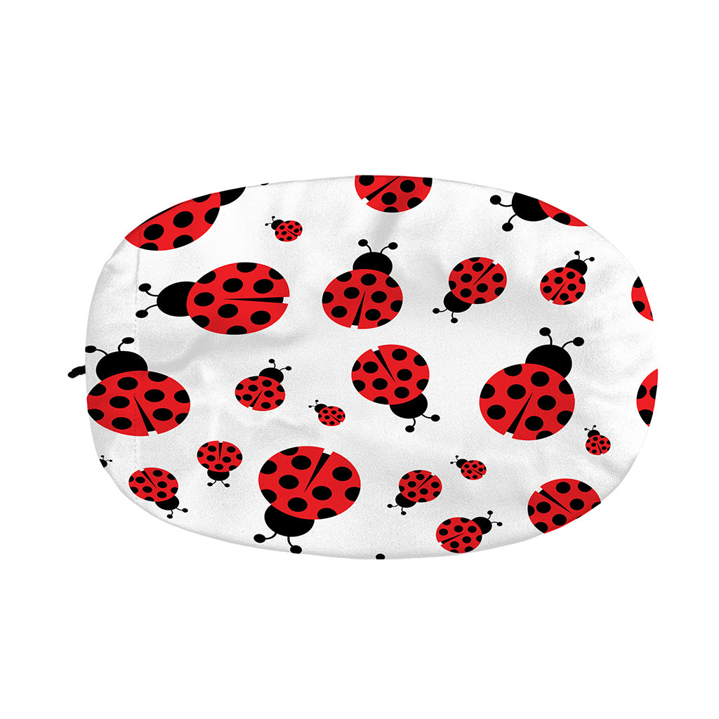 Red Ladybug Pattern Print Car Side Mirror Covers