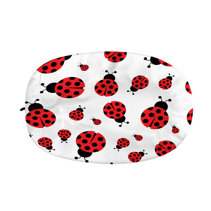 Red Ladybug Pattern Print Car Side Mirror Covers