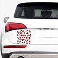 Red Ladybug Pattern Print Car Sticker