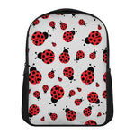 Red Ladybug Pattern Print Casual Backpack