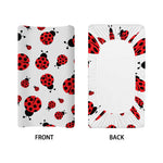 Red Ladybug Pattern Print Changing Pad Cover