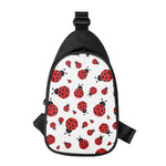 Red Ladybug Pattern Print Chest Bag