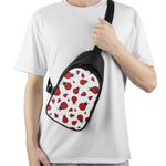 Red Ladybug Pattern Print Chest Bag