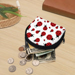Red Ladybug Pattern Print Coin Purse