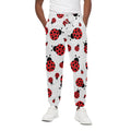 Red Ladybug Pattern Print Cotton Sweatpants