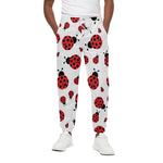 Red Ladybug Pattern Print Cotton Pants