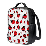 Red Ladybug Pattern Print Crossbody Lunch Bag