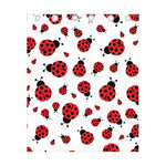 Red Ladybug Pattern Print Curtain