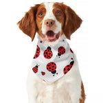 Red Ladybug Pattern Print Dog Bandana