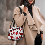 Red Ladybug Pattern Print Double Strap Bible Bag