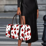 Red Ladybug Pattern Print Duffle Bag