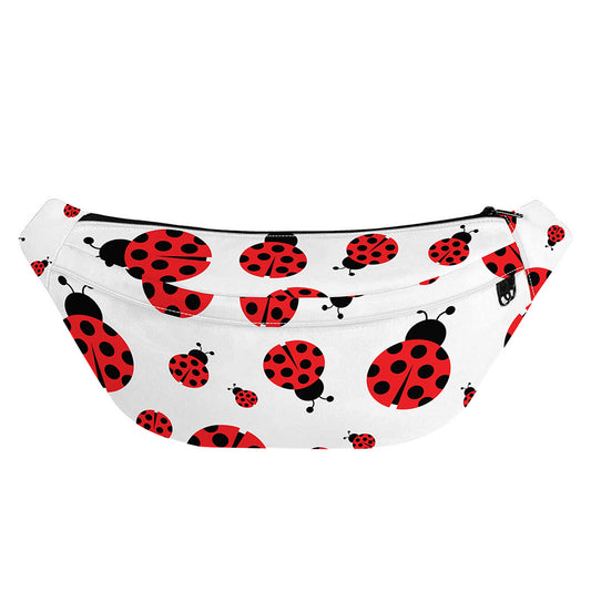 Red Ladybug Pattern Print Fanny Pack