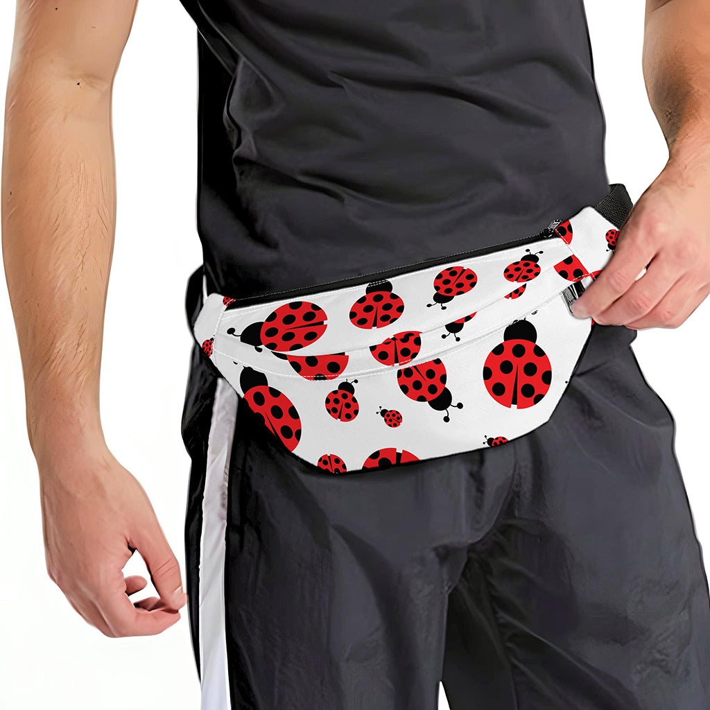 Red Ladybug Pattern Print Fanny Pack