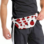 Red Ladybug Pattern Print Fanny Pack