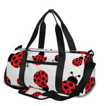 Red Ladybug Pattern Print Gym Bag