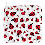 Red Ladybug Pattern Print Hand Towel