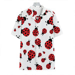 Red Ladybug Pattern Print Hawaiian Shirt
