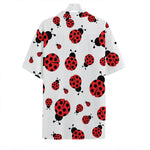 Red Ladybug Pattern Print Hawaiian Shirt