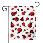 Red Ladybug Pattern Print House Flag