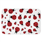 Red Ladybug Pattern Print Indoor Door Mat
