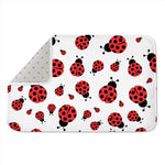 Red Ladybug Pattern Print Indoor Door Mat