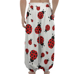 Red Ladybug Pattern Print Lantern Pants