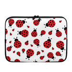 Red Ladybug Pattern Print Laptop Sleeve
