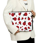 Red Ladybug Pattern Print Laptop Sleeve
